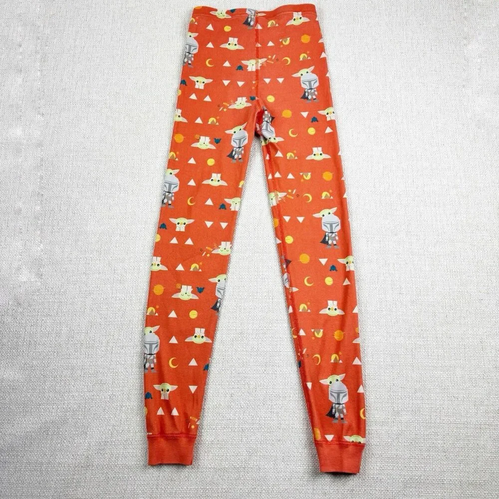 Hanna Andersson Star Wars Baby Yoda Pajama Set Size 140 cm US 10 Orange PJ